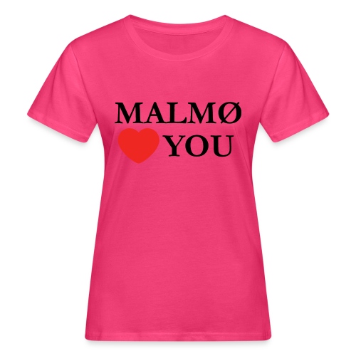 malmo heart you garamond black - Ekologisk T-shirt dam