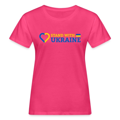 Stand With Ukraine Support Solidarität Herz Flagge - Frauen Bio-T-Shirt