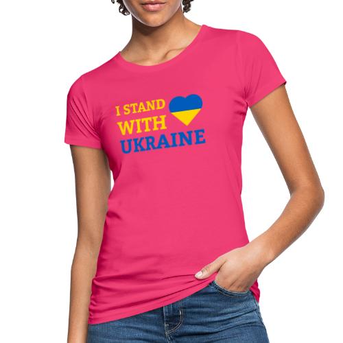 I stand with Ukraine Herz Solidarität & Support - Frauen Bio-T-Shirt