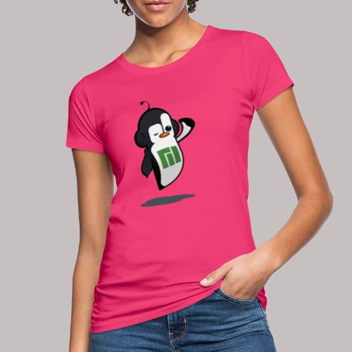 Manjaro Mascot wink hello left - Ekologiczna koszulka damska