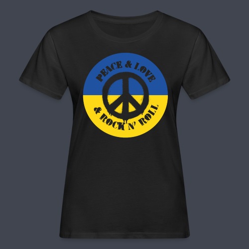 peace love rock n roll ukraine - Frauen Bio-T-Shirt