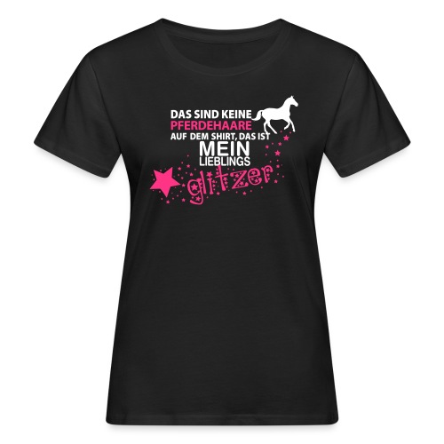 Vorschau: Glitzer Pferd - Frauen Bio-T-Shirt