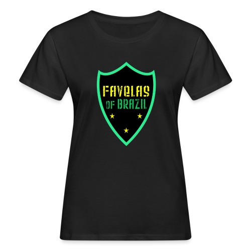 FAVELAS OF BRAZIL NOIR VERT DESIGN - T-shirt bio Femme