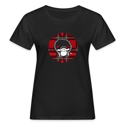 Goth Sheep Girl with tartan - Frauen Bio-T-Shirt