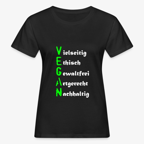 V E G A N - Frauen Bio-T-Shirt