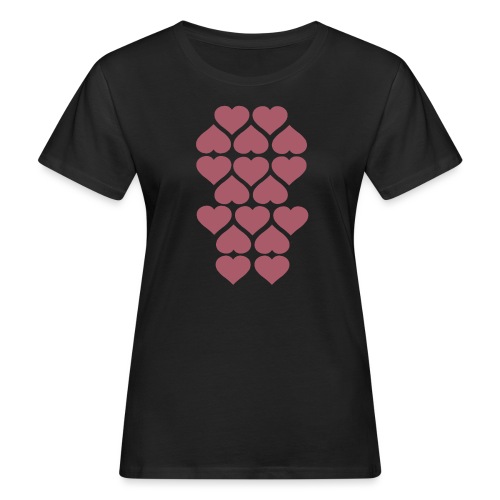 Viele Herzen klein flieder - Frauen Bio-T-Shirt