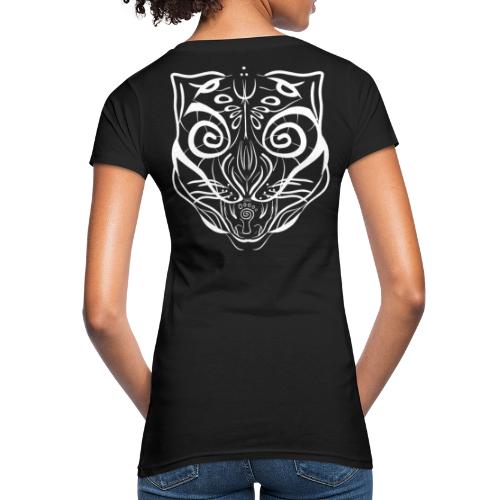 The Parvati Cat by Stringhedelic - White - Women's Organic T-Shirt