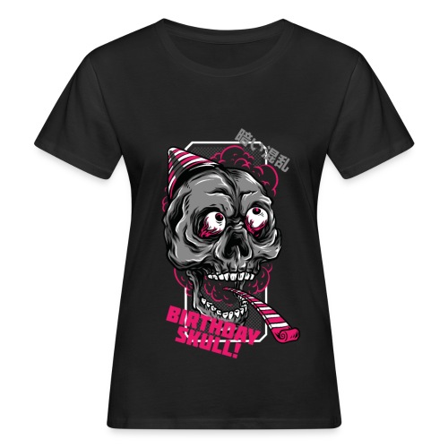 birthday skull - Ekologiczna koszulka damska