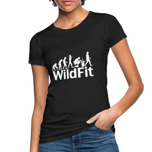 WildFit Logo Evolution Weiß - Frauen Bio-T-Shirt