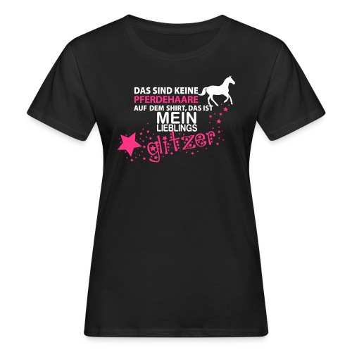 Vorschau: Glitzer Pferd - Frauen Bio-T-Shirt