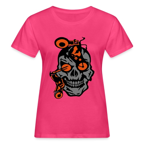 tete mort moto motrocycle oeil skull - T-shirt bio Femme