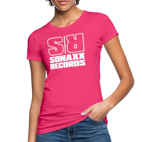 Sonaxx Records Logo weiss (quadratisch) - Frauen Bio-T-Shirt