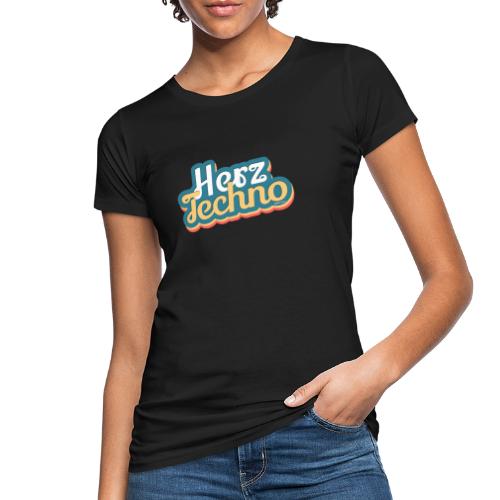 HerzTechno Vintage - Frauen Bio-T-Shirt
