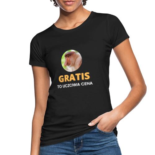 GRATIS to uczciwa cena | Biały - Ekologiczna koszulka damska
