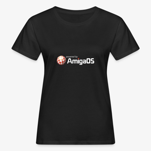 PoweredByAmigaOS white - Women's Organic T-Shirt