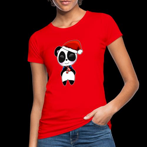 Panda noel bonnet - T-shirt bio Femme