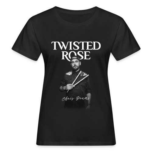 Twisted Rose Chris Drums Shirt (Black) - Frauen Bio-T-Shirt