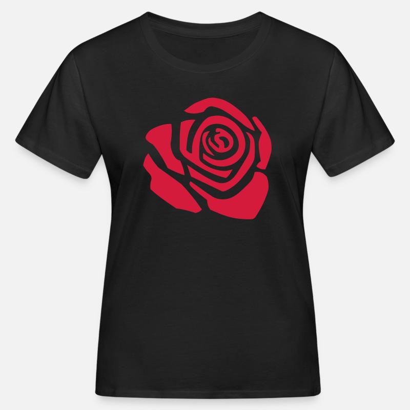 Rose - Women's Organic T-Shirt - black