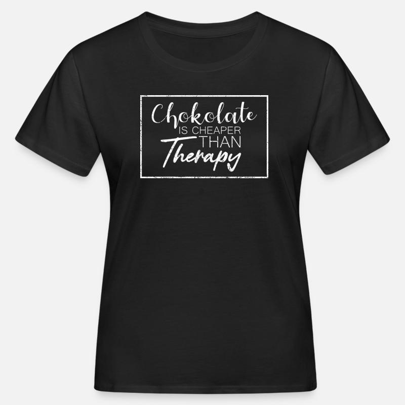 Chocolate Therapy - Frauen Bio-T-Shirt - Schwarz