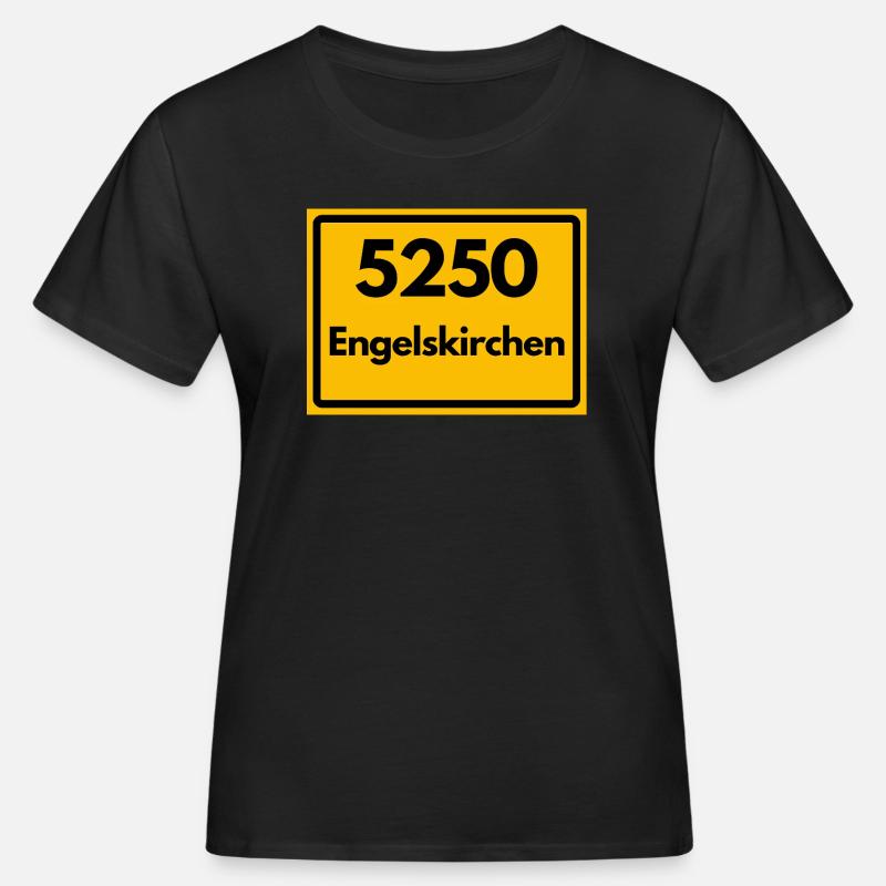 OLD POSTCODE POSTCODE RETRO 5250 ENGELSKIRCHEN - Women's Organic T-Shirt - black