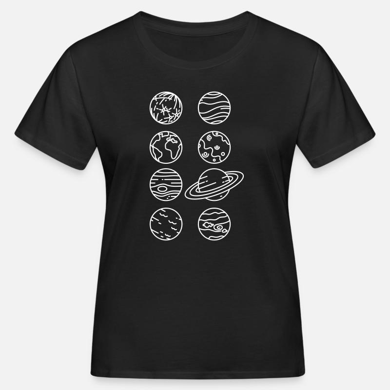 Solar System Planets – Solar System Space - Women's Organic T-Shirt - black