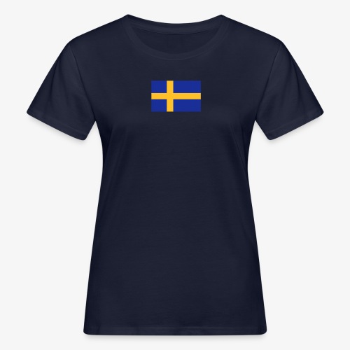 Svenska flaggan - Swedish Flag - Ekologisk T-shirt dam