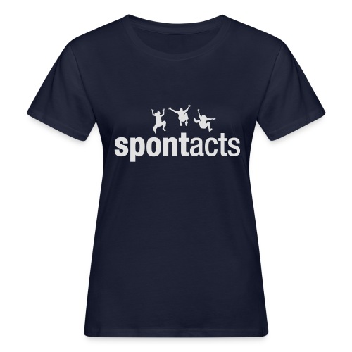 spontacts_Logo_weiss - Frauen Bio-T-Shirt