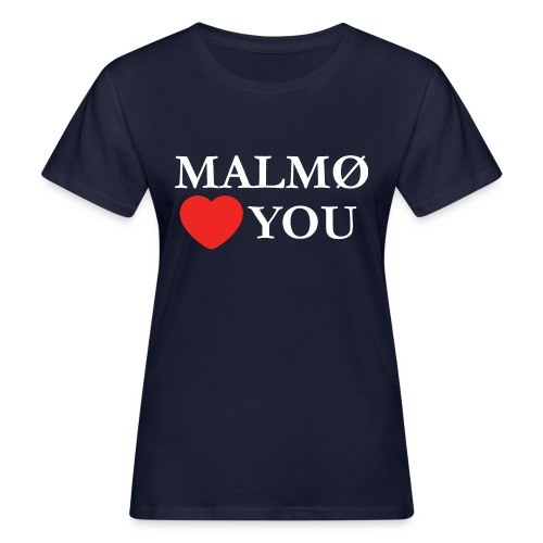 malmo heart you garamond white - Ekologisk T-shirt dam