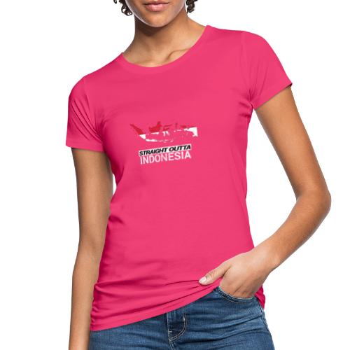 Straight Outta Indonesia country map & flag - Women's Organic T-Shirt