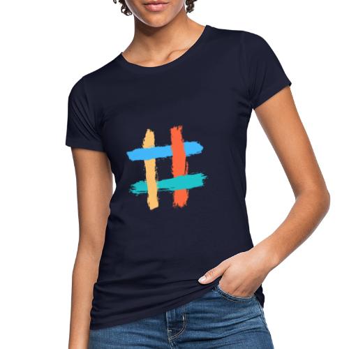 Buntes Hashtag - Frauen Bio-T-Shirt