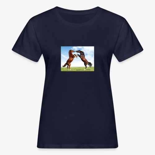 kaksi hevosta - Naisten luonnonmukainen t-paita