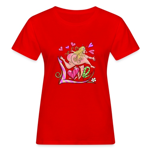 FREEDOM LOVE GIRL - TEKSTIILIT JA LAHJATUOTTEET - Naisten luonnonmukainen t-paita