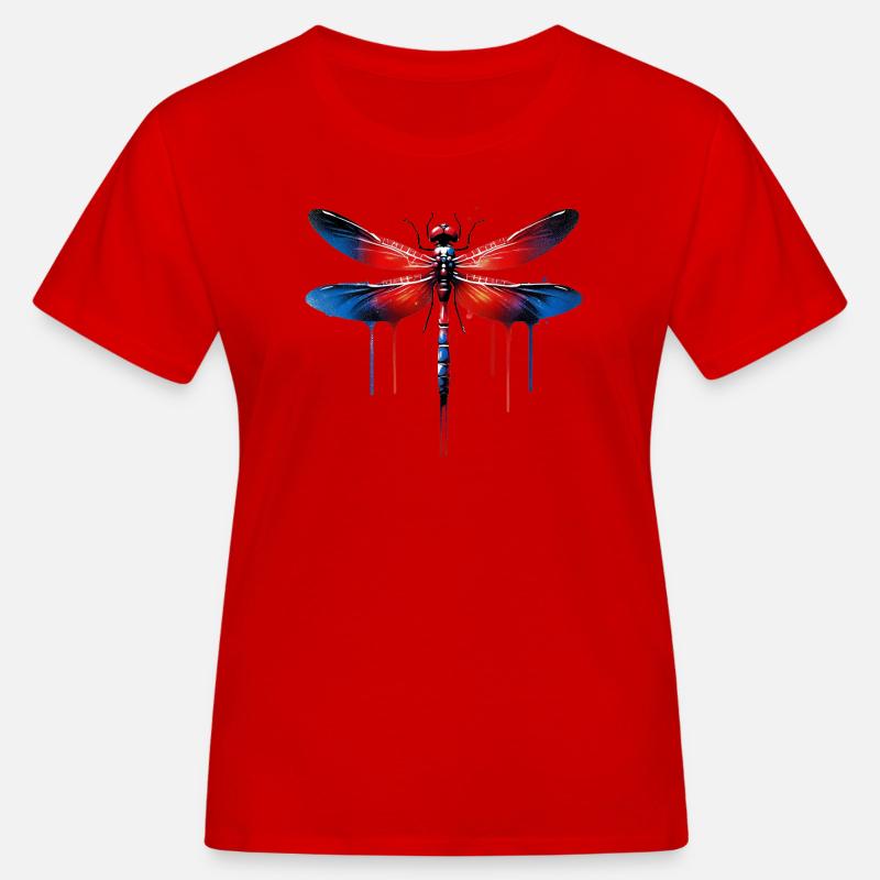Dragonfly - Organic damer - rød