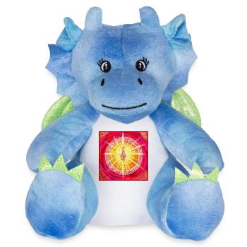 Porte des étoiles de la créativité Sonja Ariel von Staden - Peluche dragon 22 cm - blanc/bleu - Devant