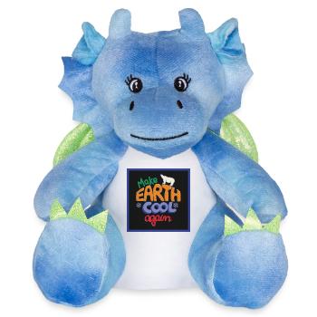 Rendez la Terre fraîche à nouveau! noir - Peluche dragon 22 cm - blanc/bleu - Devant