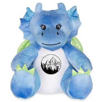 L’aventure vous attend - Peluche dragon 22 cm - blanc/bleu - Devant