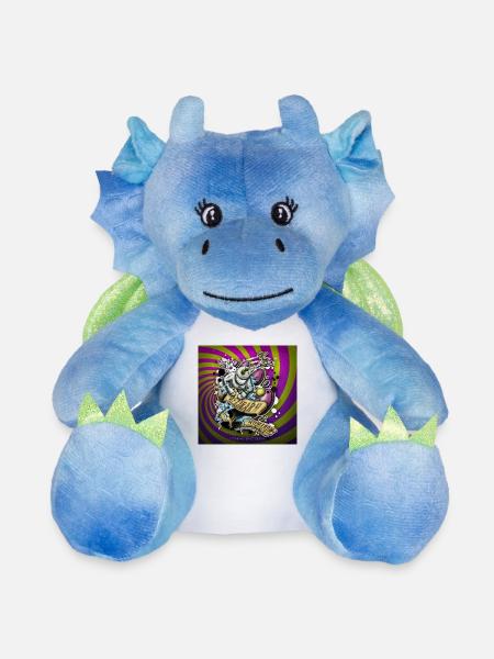 Delirare Humanum Est 2 - Peluche dragon 22 cm - blanc/bleu