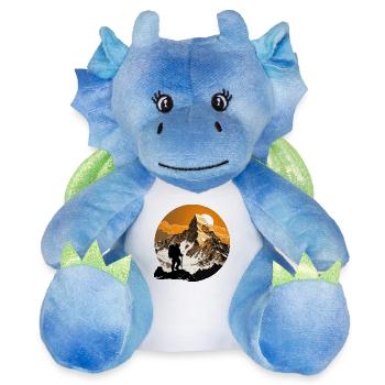 Alpiniste - Peluche dragon 22 cm - blanc/bleu - Devant