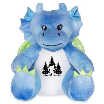 Arbre forestier de Bigfoot - Peluche dragon 22 cm - blanc/bleu - Devant