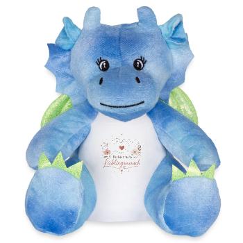 Tu es ma personne préférée - Peluche dragon 22 cm - blanc/bleu - Devant