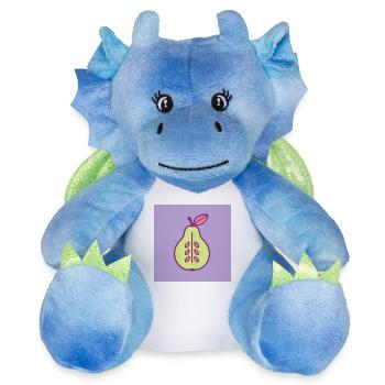 Retro Pear - Peluche dragon 22 cm - blanc/bleu - Devant