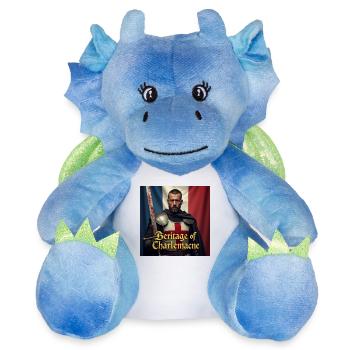 Épopée chevaleresque de Charlemagne - Peluche dragon 22 cm - blanc/bleu - Devant