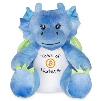 Tears of Bitcoin Haters - Plush Toy Dragon 22 cm - white/blue - Front