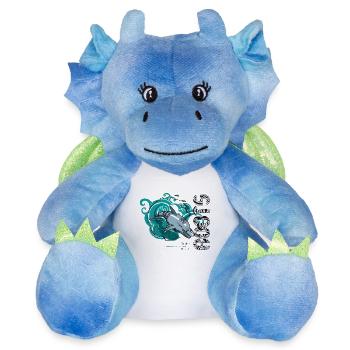 Dauphin Surf Roots - Peluche dragon 22 cm - blanc/bleu - Devant