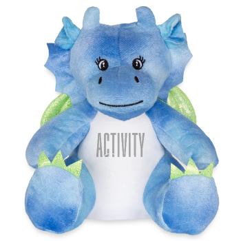 Activity Squad – Fun Group Team Event - Plush Toy Dragon 22 cm - white/blue - Front