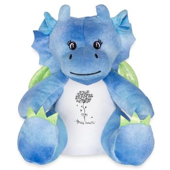 Miss Bobbel Bu - Les produits divins originaux - Peluche dragon 22 cm - blanc/bleu - Devant