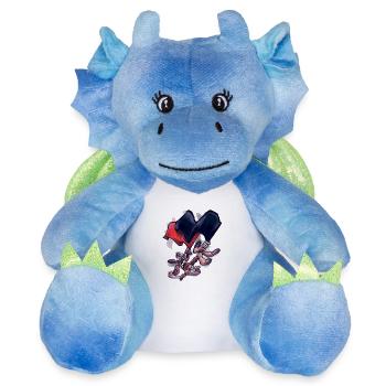 AntiFa - Peluche dragon 22 cm - blanc/bleu - Devant