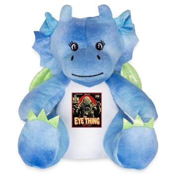 ŒIL ! - Peluche dragon 22 cm - blanc/bleu - Devant
