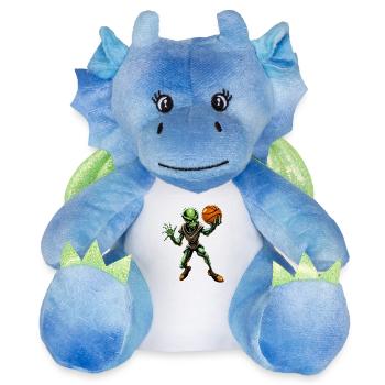 Basketball Alien - Peluche dragon 22 cm - blanc/bleu - Devant