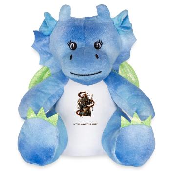 Rituel avant le bruit - Peluche dragon 22 cm - blanc/bleu - Devant